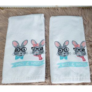 NWT CYNTHIA ROWLEY MR & MRS WEDDING HAND TOWELS